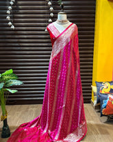 Pink Banarasi Rangkat Saree | Bridal & Festive Wear - Eshana Collections