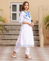 New in Festive Aari work Kurta Pant set. - Eshana Collections