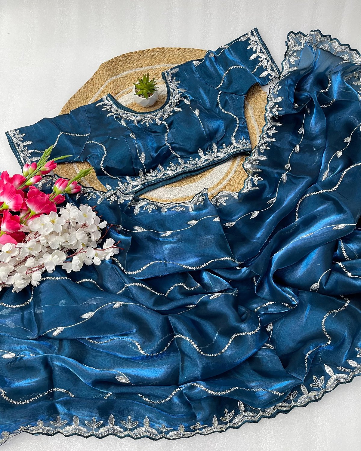 Pure Soft Jimmy Choo Silk Saree - Eshana Collections