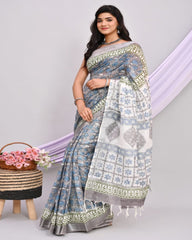 Linen Cotton Sarees - Eshana Collections