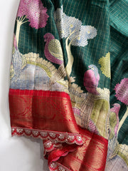 Soft Silk Kalamakari Saree - Eshana Collections