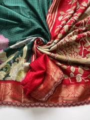 Soft Silk Kalamakari Saree - Eshana Collections