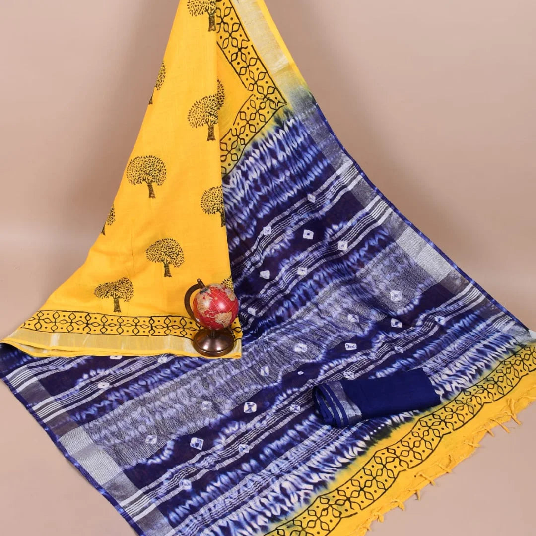 Lite weight Linen sarees - Eshana Collections