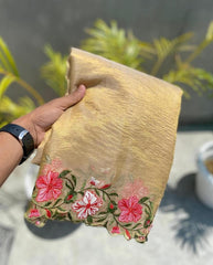 Tissue crushed sarees - Eshana Collections