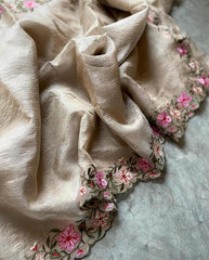 Tissue crushed sarees - Eshana Collections