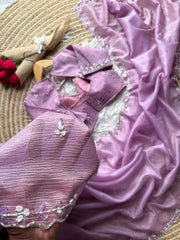 Candy tissue crushed sarees - Eshana Collections