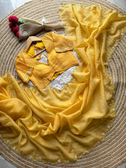 Candy tissue crushed sarees - Eshana Collections