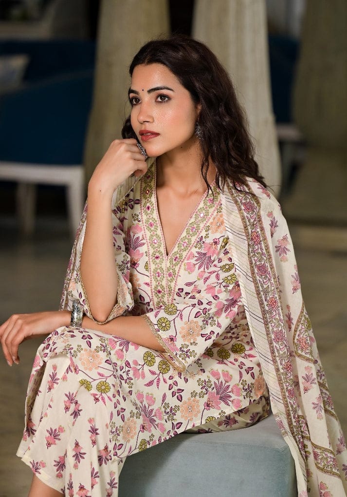 Floral printed chudidhar - Eshana Collections