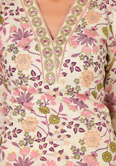Floral printed chudidhar - Eshana Collections