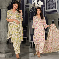Floral printed chudidhar - Eshana Collections
