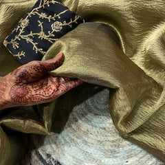 Black and gold saree - Eshana Collections