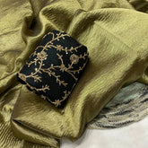 Black and gold saree - Eshana Collections