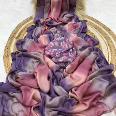 Beautiful multi shaded chiffon sarees - Eshana Collections