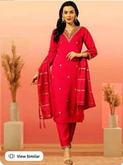 Red chudidhar/ salwar - Eshana Collections