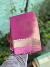 Plain tissue sarees with border - Eshana Collections