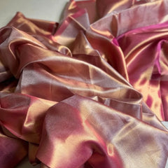 Plain tissue silk saree in unique shade - Eshana Collections