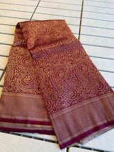 Banarasi Khadi Silk Saree | Intricate Jaal & Rich Pallu - Eshana Collections