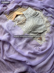 Designer crushed crunchy Georgette - Eshana Collections