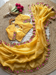 Crushed tissue sarees collection - Eshana Collections