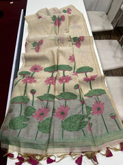 Cotton jamdani silk saree - Eshana Collections