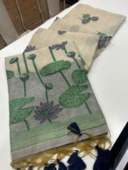 Cotton jamdani silk saree - Eshana Collections