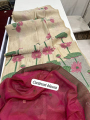 Cotton jamdani silk saree - Eshana Collections