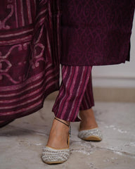 Maroon chudidhar/ salwar set - Eshana Collections