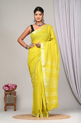 Plain linen sarees - Eshana Collections