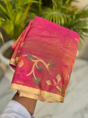 Tissue crushed sarees - Eshana Collections