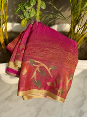Tissue crushed sarees - Eshana Collections