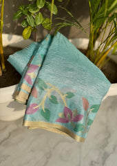 Tissue crushed sarees - Eshana Collections