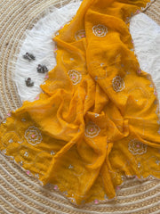 Soft crunchy silk designer sarees - Eshana Collections