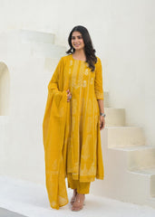 Pure cotton anarkali salwar kameez set - Eshana Collections