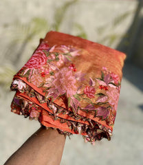 Priya Tissue Crushed Sarees - Eshana Collections