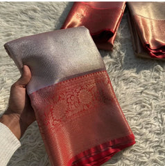 Premium Kanjivaram Soft Tissue Brocade Saree - Eshana Collections