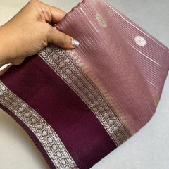 Warm Soft Silk Sarees | Contrast Blouse Included - Eshana Collections