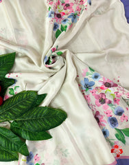 Soft and silky satin crepe sarees - Eshana Collections