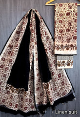 Pure linen salwar kameez material - Eshana Collections