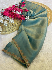 Crushed chiffon sarees - Eshana Collections