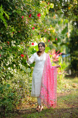 White salwar set - Eshana Collections