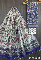 Pure linen salwar material - Eshana Collections