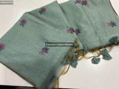 Cotton sarees in pichwai weaving - Eshana Collections