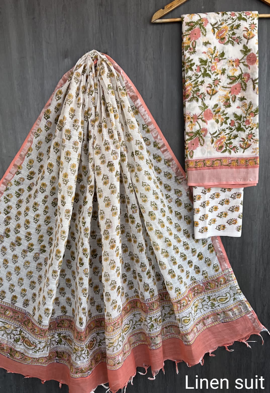 Pure linen salwar material - Eshana Collections