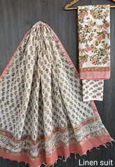 Pure linen salwar material - Eshana Collections
