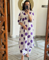 Cotton co-ords in white colour - Eshana Collections