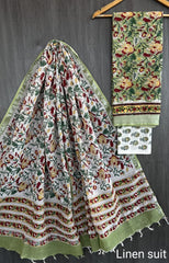 Pure linen suit/ salwar material - Eshana Collections