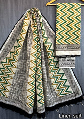 Pure linen salwar material - Eshana Collections