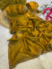 Crushed chiffon sarees - Eshana Collections