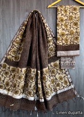 Pure linen salwar kameez material - Eshana Collections