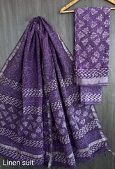 Pure linen salwar kameez material - Eshana Collections